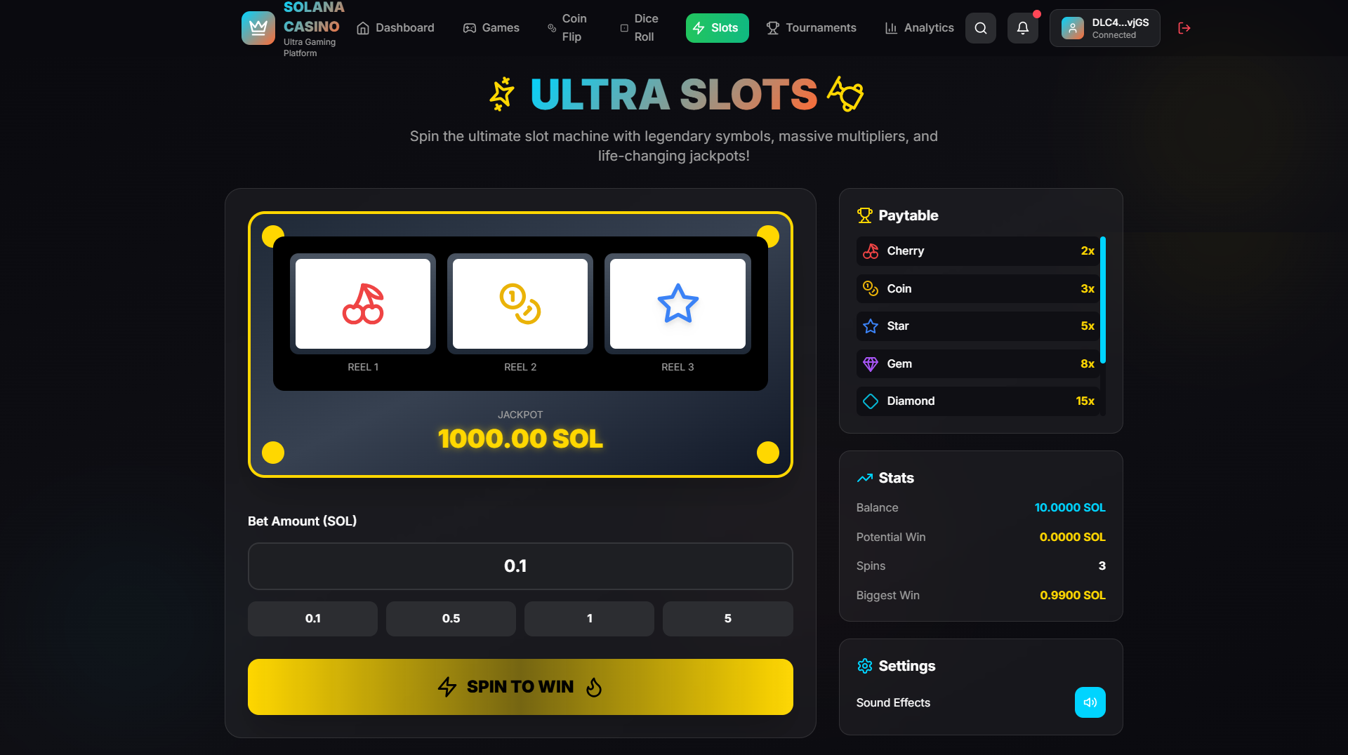 Various bonus types offered at Solana crypto casinos